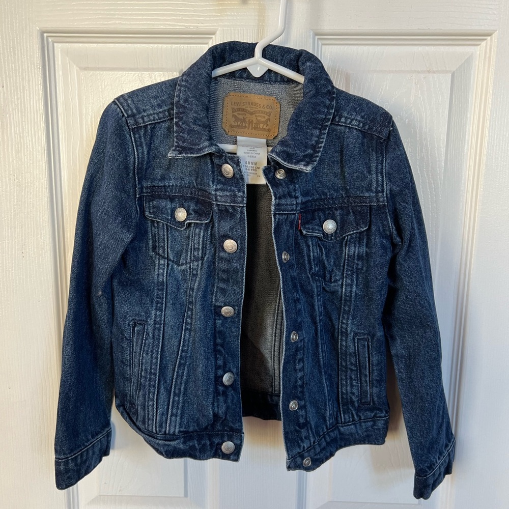 Levi Strauss kids denim trucker jacket size 5/6